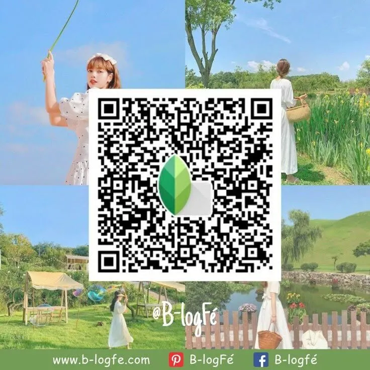 Bright vibrant snapseed qr code
