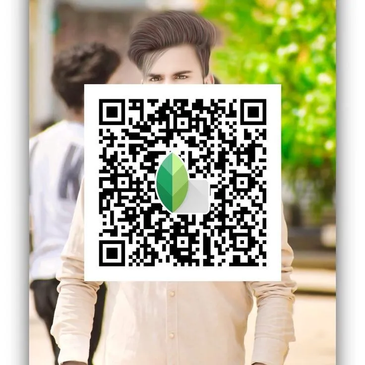 Bright vibrant snapseed qr code