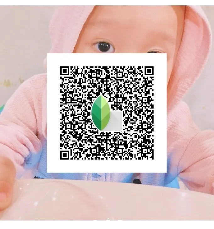 Bright vibrant snapseed qr code