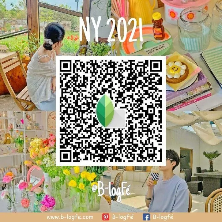 Bright vibrant snapseed qr code