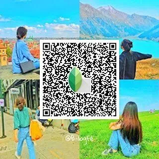 Bright vibrant snapseed qr code
