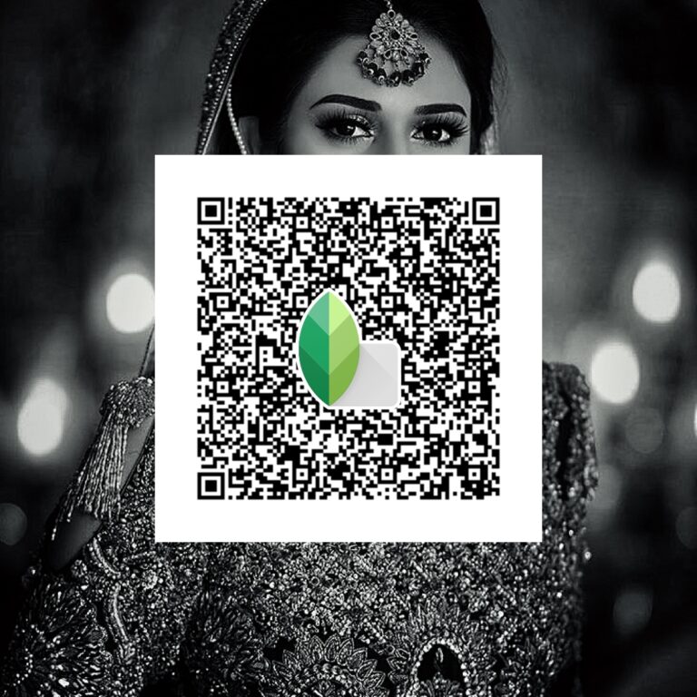 Moody black & white snapseed qr code
