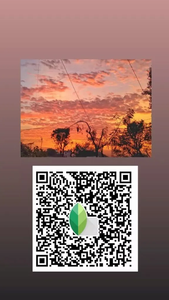 Golden hour Snapseed qr code