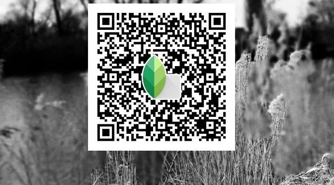 Moody black & white snapseed qr code